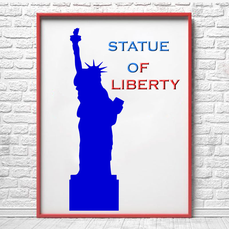 Statue of Liberty Silhouette Embroidery Design – Digital Download