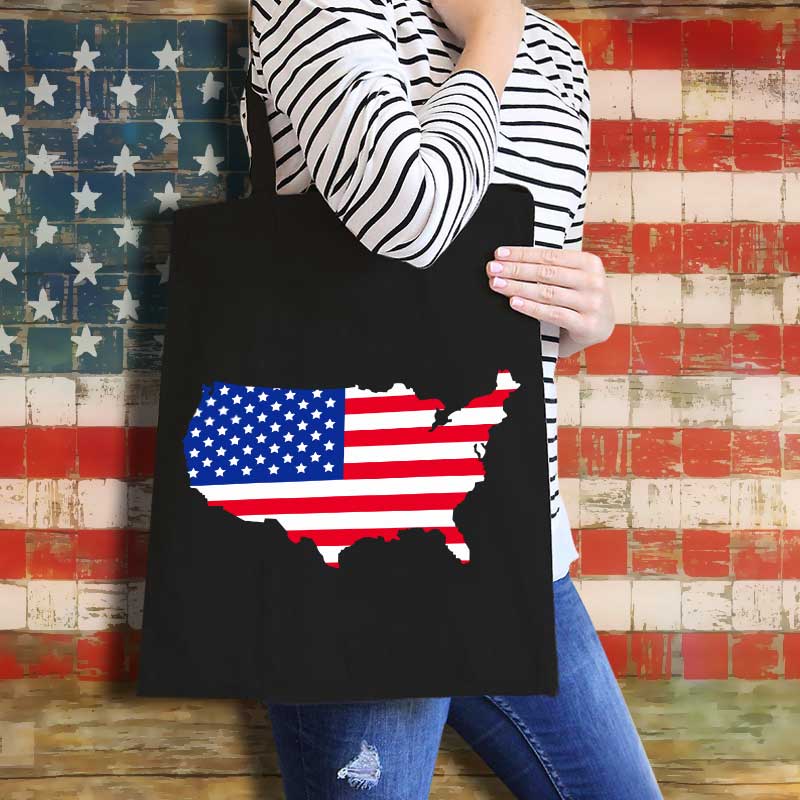 USA Flag Map Vector Art