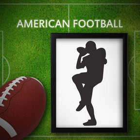 Ball Throwing Rugby Player Silhouette Art