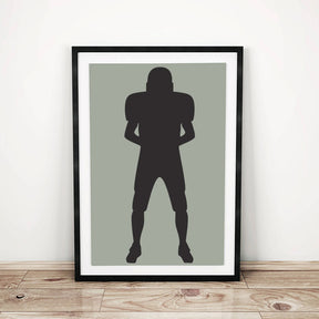 Rugby Player Silhouette Art