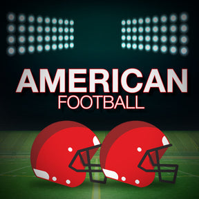 American Football Red Helmet Vector Art