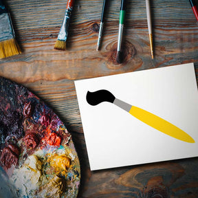 Exquisite Black Ink Thin Paint Brush Vector Art
