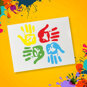 Multi Colored Hand Painted Prints Vector Art