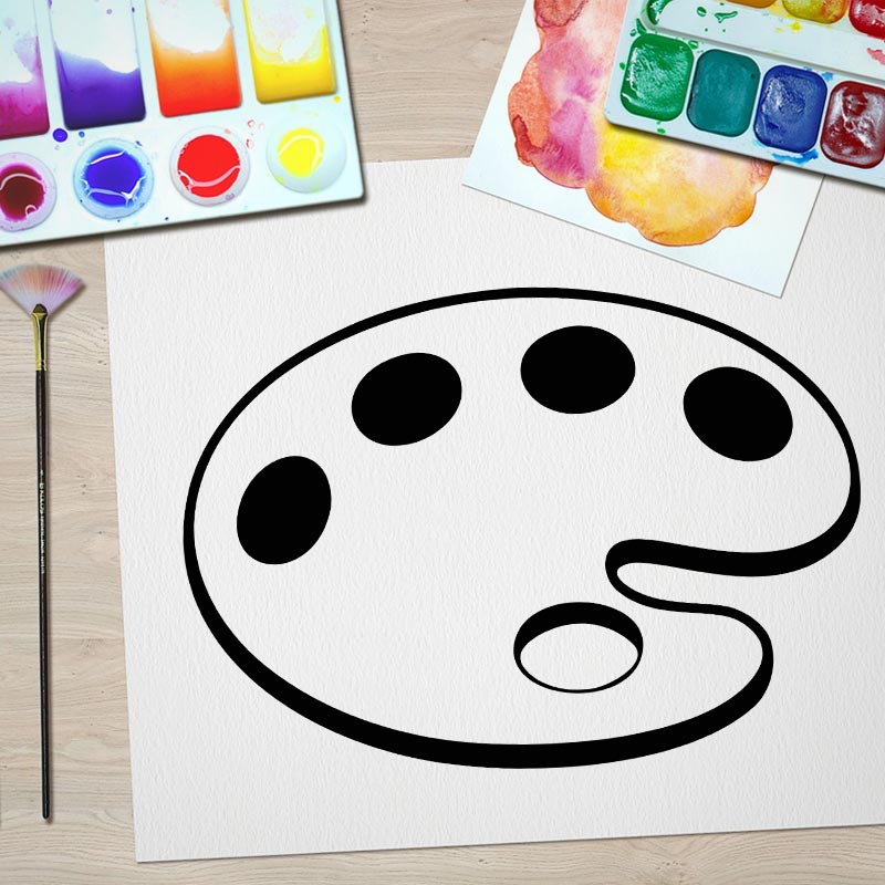 Paint Palette Silhouette Arts
