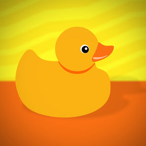 Cute Yellow Rubber Duck Vector Art