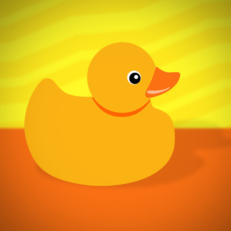 Cute Yellow Rubber Duck Vector Art