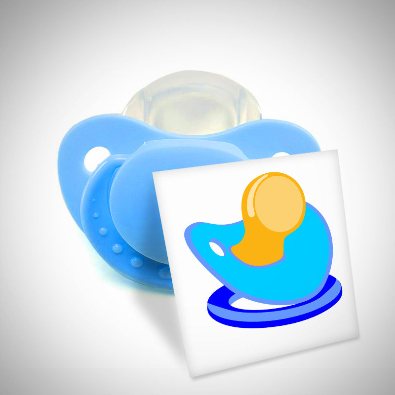 Blue Colored Pacifier Vector Art