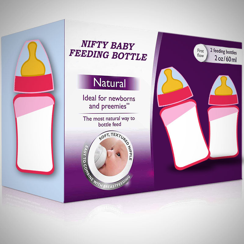 Nifty Baby Feeding Bottle Vector Art