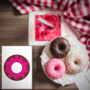 Sprinkled Strawberry Doughnut Vector Art