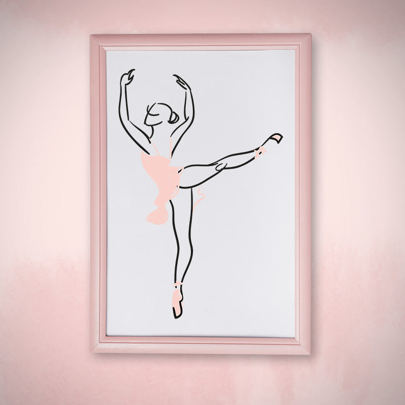 Elegant Ballet Pointe Technique Vector Art