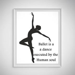 Dancing Ballerina Silhouette Art