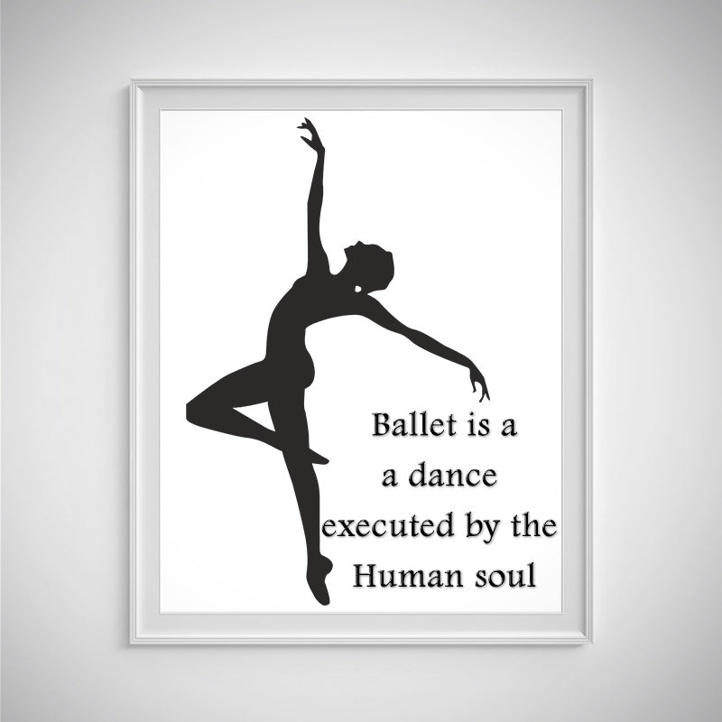 Dancing Ballerina Silhouette Art