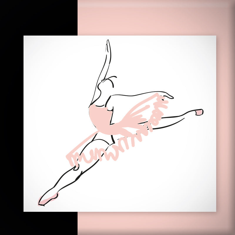 Grand Jete Ballet Technique Vector Art
