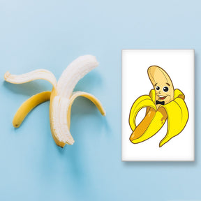 Suave Banana Face with Bow Tie Vector Art