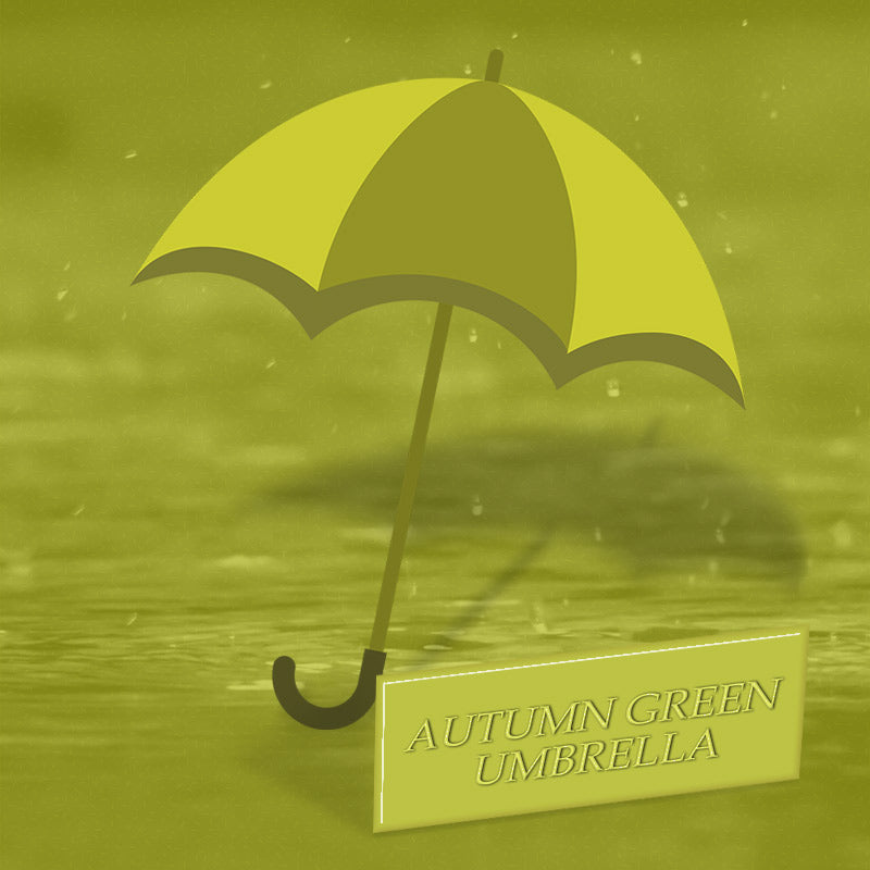 Autumn Green Umbrella Vector Art