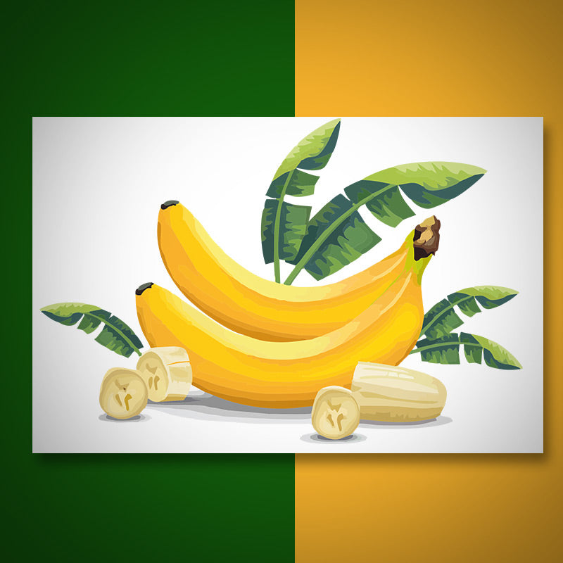 Alluring Banana and Slices Vector Art