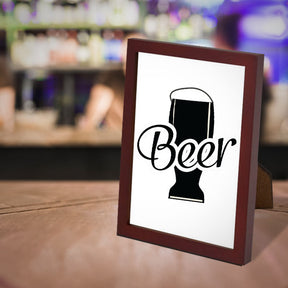 Bubbly Beer Pint Silhouette Art