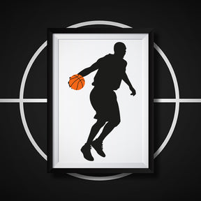 Basketball Player Silhouette Art
