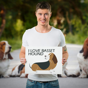 Exotic Basset Hound Looking His Tail Vector Art