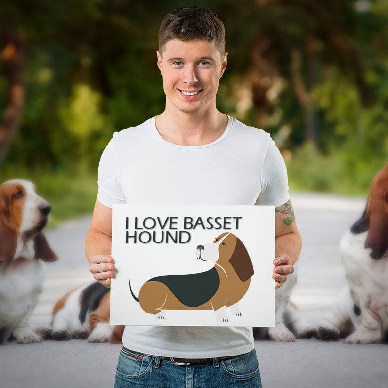 Exotic Basset Hound Looking His Tail Vector Art