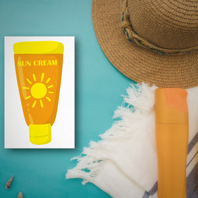Astonishing Sun Cream Vector Art