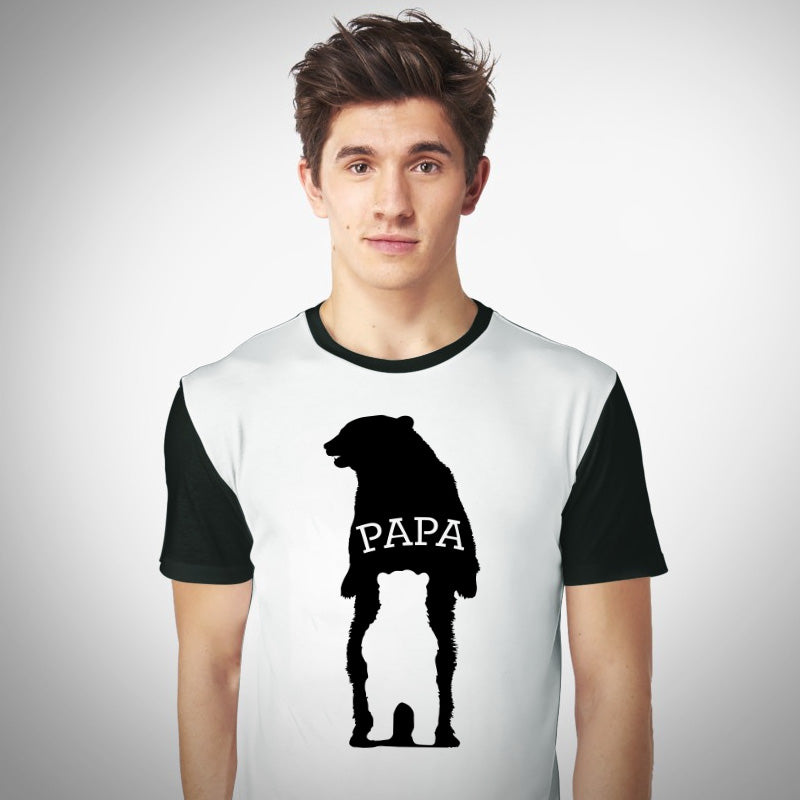 Papa and Baby Bear Silhouette Art