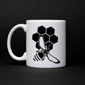 Honey Bee and Honeycomb Silhouette Art