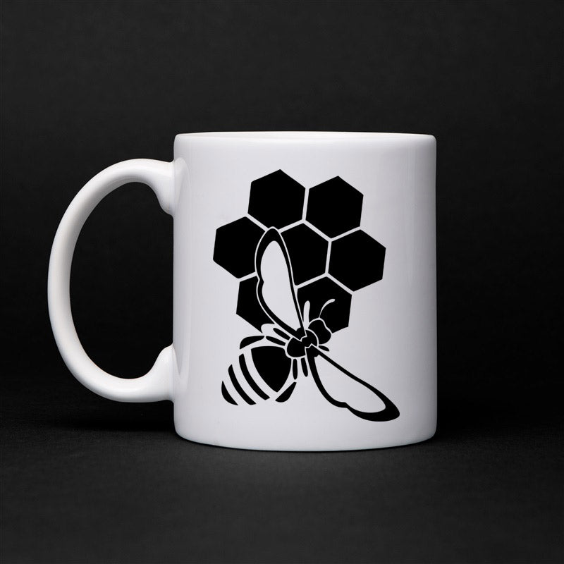 Honey Bee and Honeycomb Silhouette Art