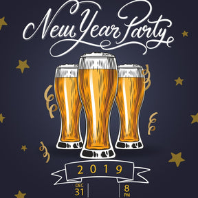 Three Pints of Beer Vector Art