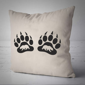 Bears in Paws Silhouette Art