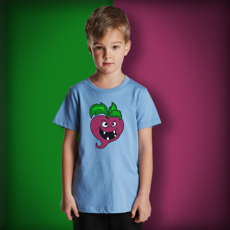 Scary and Gazing Beetroot Monster Vector Art
