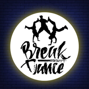 Break Dancers Silhouette Art