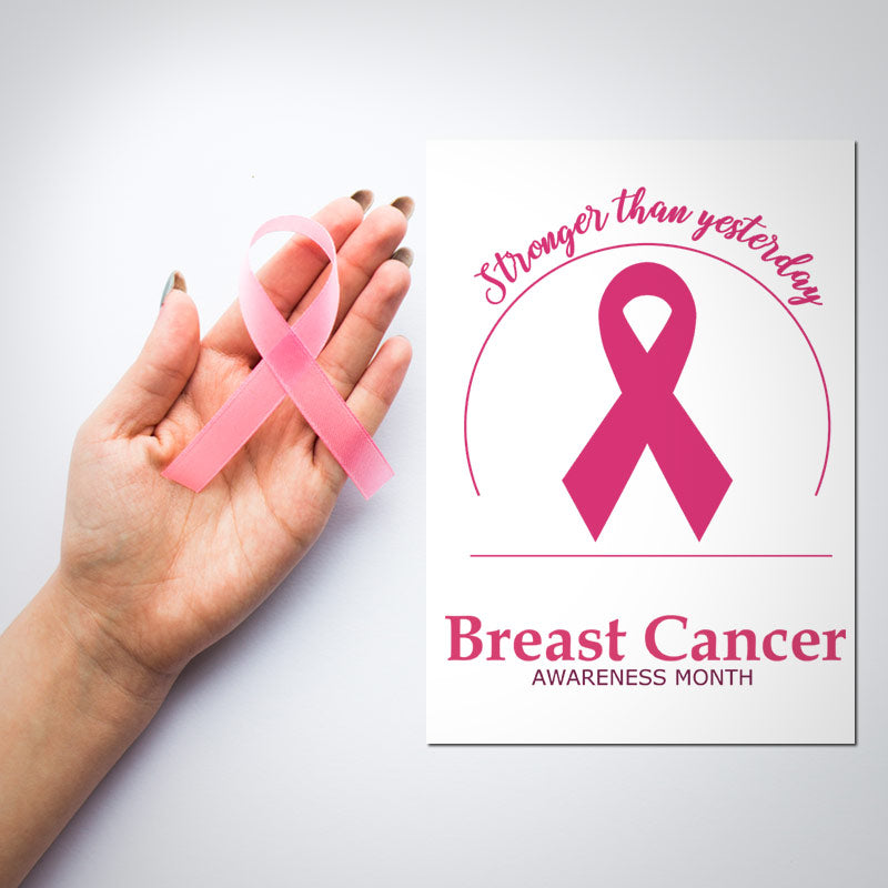 Stronger Breast Awareness Ribbon Vector Art
