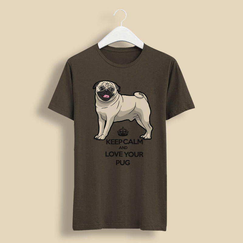 Adorable Groovy Pug Dog Vector Art
