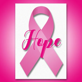 Hope in the Cure Breast Cancer Ribbon Vector Art