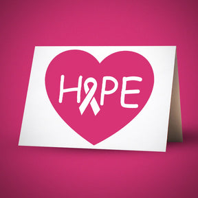 Hope in Heart Breast Cancer Vector Art
