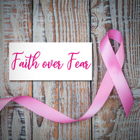 Faith over Fear Breast Cancer Vector Art