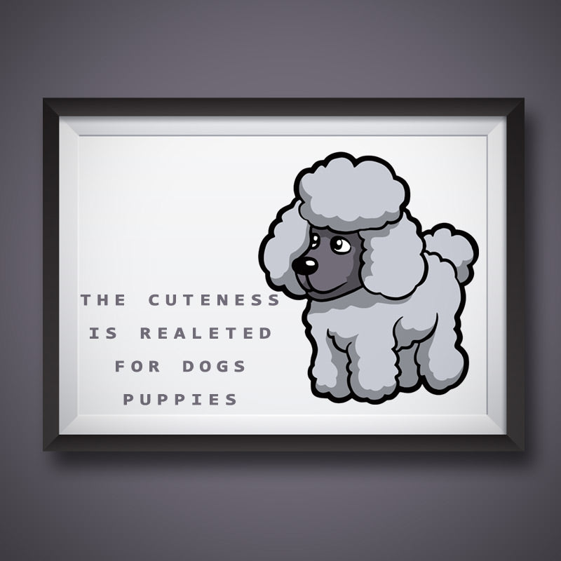 Posh and Elegant Poodle Dog Vector Art