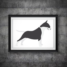 Bull Terrier Side View Vector Art