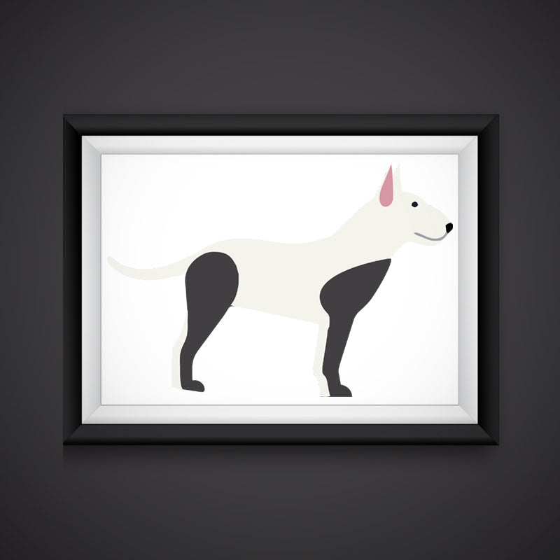 Subtle Bull Terrier Vector Art
