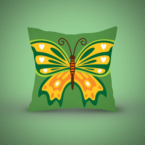 Green and Yellow Green Butterfly Vector Art