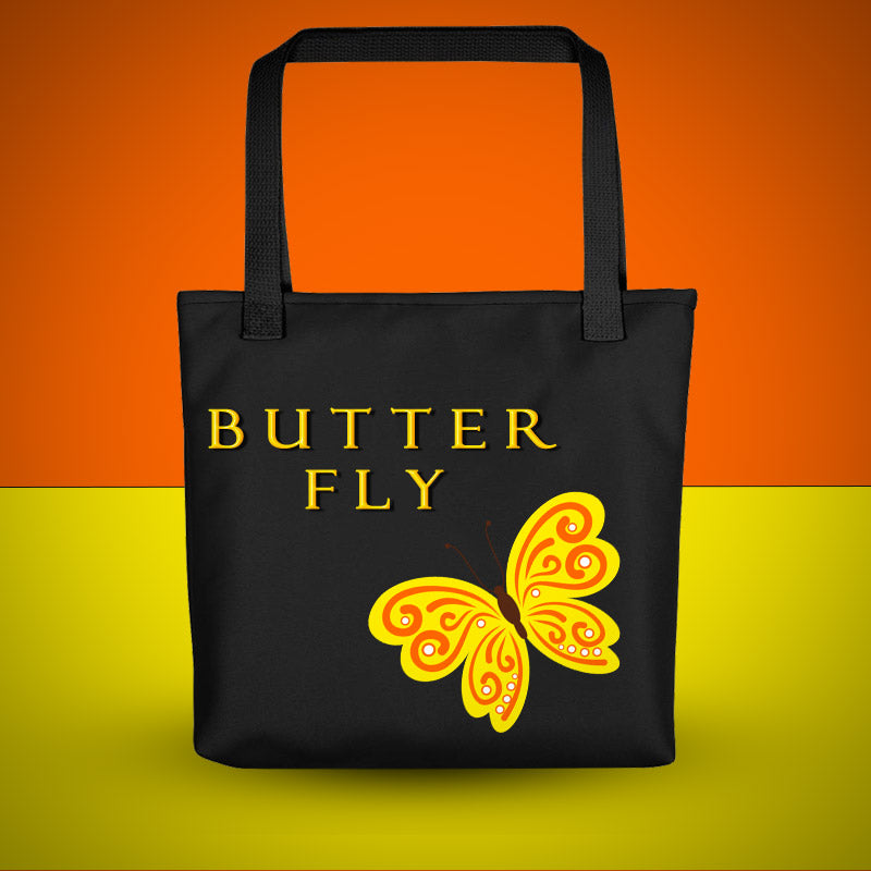 Sunny Yellow Butterfly Vector Art