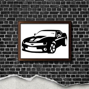 Camaro Car Silhouette Art