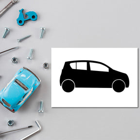 Subcompact Car Silhouette Art
