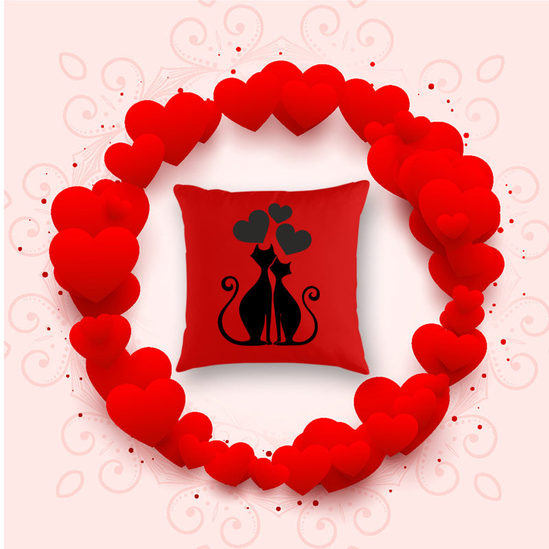 Cats in Love Silhouette Art