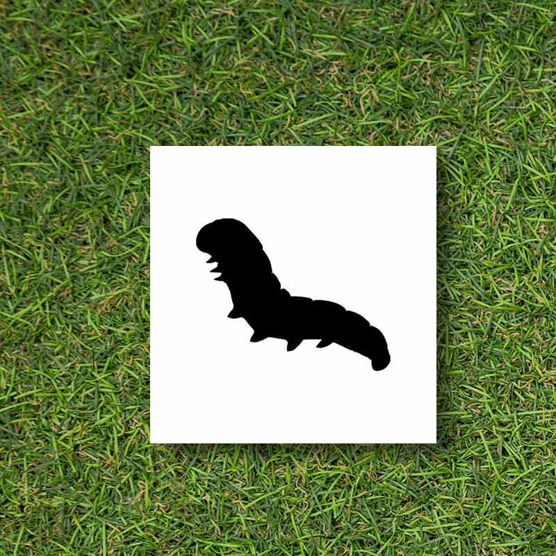Threatening Caterpillar Silhouette Art