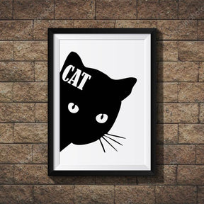Lurking Cat Silhouette Art