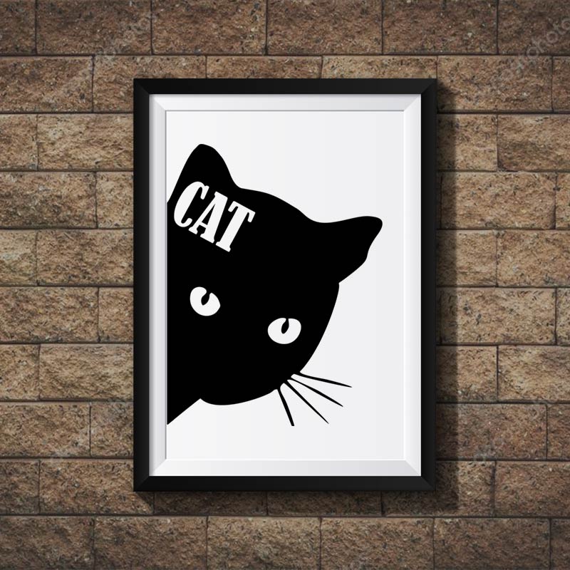 Lurking Cat Silhouette Art