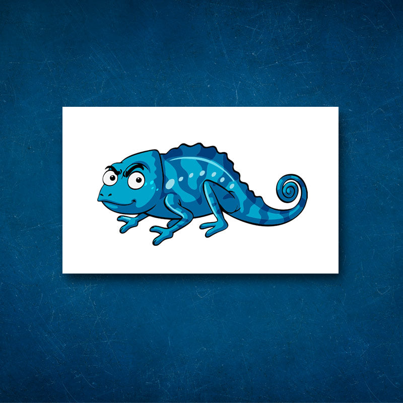Cartoonish High Casqued Chameleon Vector Art