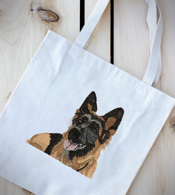 German Shepherd Embroidery Design